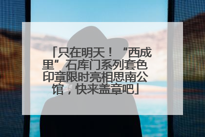 只在明天！“西成里”石库门系列套色印章限时亮相思南公馆，快来盖章吧