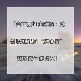 台前县打渔陈镇：跨省联建架通“连心桥” 惠及民生促振兴