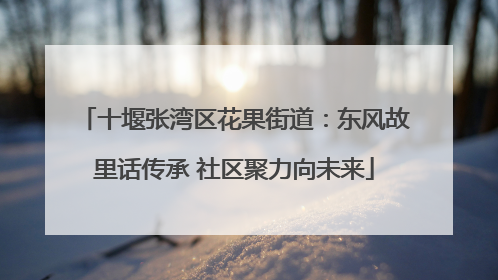 十堰张湾区花果街道：东风故里话传承 社区聚力向未来