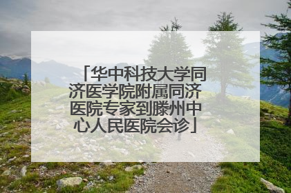 华中科技大学同济医学院附属同济医院专家到滕州中心人民医院会诊