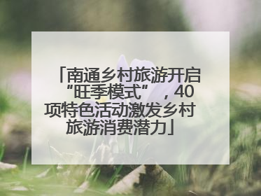 南通乡村旅游开启“旺季模式”，40项特色活动激发乡村旅游消费潜力