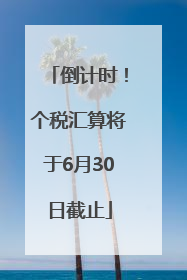 倒计时！个税汇算将于6月30日截止
