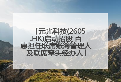 元光科技(2605.HK)启动招股 百惠担任联席账簿管理人及联席牵头经办人