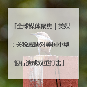 全球媒体聚焦｜美媒：关税威胁对美国小型银行造成双重打击