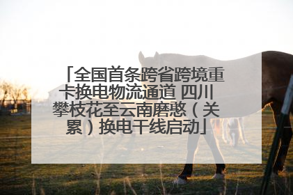 全国首条跨省跨境重卡换电物流通道 四川攀枝花至云南磨憨（关累）换电干线启动