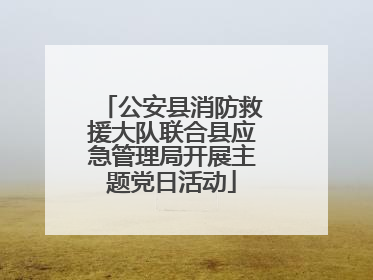 公安县消防救援大队联合县应急管理局开展主题党日活动
