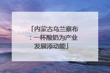 内蒙古乌兰察布：一杯酸奶为产业发展添动能
