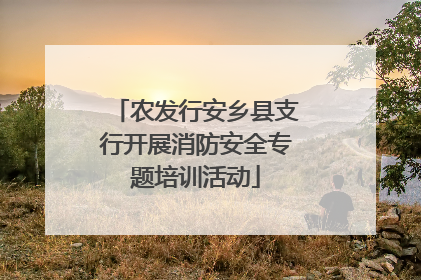 农发行安乡县支行开展消防安全专题培训活动