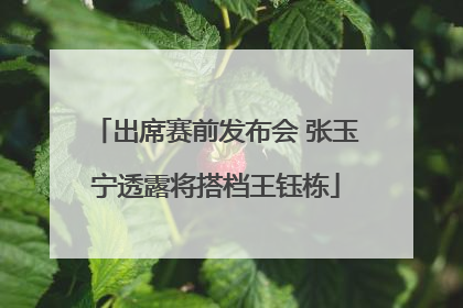 出席赛前发布会 张玉宁透露将搭档王钰栋