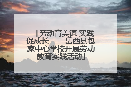 劳动育美德 实践促成长——岳西县包家中心学校开展劳动教育实践活动