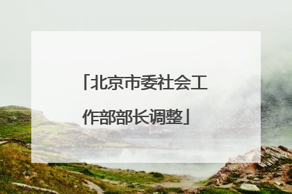 北京市委社会工作部部长调整