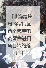 北海跨境电商综试区首个跨境电商零售进口项目签约落户