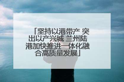 坚持以港带产 突出以产兴城 兰州陆港加快推进一体化融合高质量发展