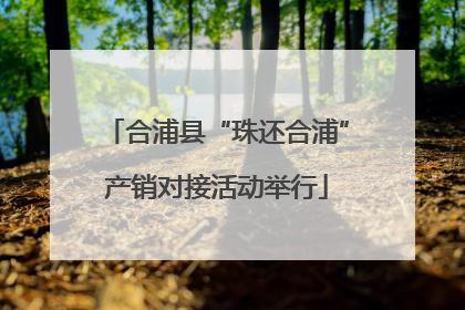 合浦县“珠还合浦”产销对接活动举行
