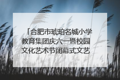 合肥市琥珀名城小学教育集团庆六一暨校园文化艺术节闭幕式文艺汇演圆满举行