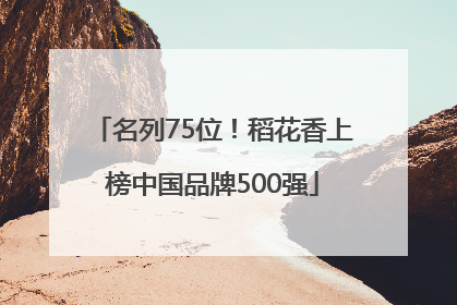 名列75位！稻花香上榜中国品牌500强