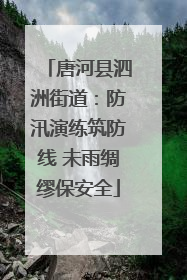 唐河县泗洲街道：防汛演练筑防线 未雨绸缪保安全
