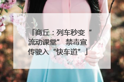 商丘：列车秒变“流动课堂” 禁毒宣传驶入“快车道”