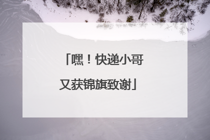 嘿！快递小哥又获锦旗致谢