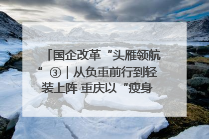 国企改革“头雁领航”③｜从负重前行到轻装上阵 重庆以“瘦身”谋“健体”