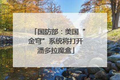 国防部：美国“金穹”系统将打开潘多拉魔盒