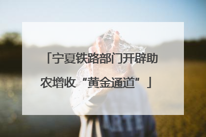 宁夏铁路部门开辟助农增收“黄金通道”