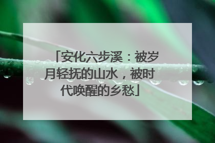 安化六步溪：被岁月轻抚的山水，被时代唤醒的乡愁