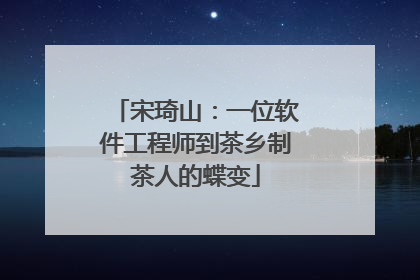 宋琦山：一位软件工程师到茶乡制茶人的蝶变