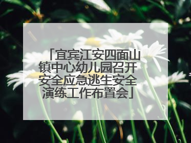 宜宾江安四面山镇中心幼儿园召开安全应急逃生安全演练工作布置会