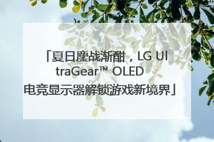 夏日鏖战渐酣，LG UltraGear™ OLED电竞显示器解锁游戏新境界