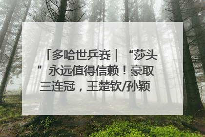 多哈世乒赛｜“莎头”永远值得信赖！豪取三连冠，王楚钦/孙颖莎就是最强混双
