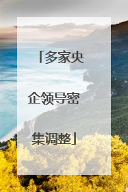 多家央企领导密集调整