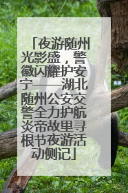 夜游随州光影盛，警徽闪耀护安宁——湖北随州公安交警全力护航炎帝故里寻根节夜游活动侧记