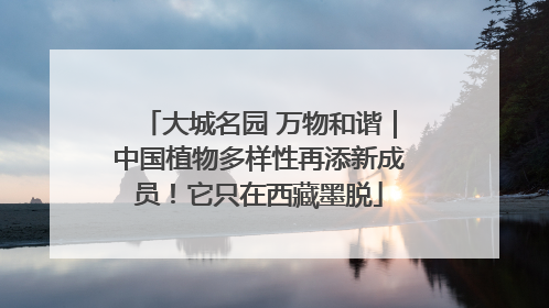 大城名园 万物和谐｜中国植物多样性再添新成员！它只在西藏墨脱