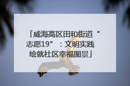 威海高区田和街道“志愿19”：文明实践绘就社区幸福图景