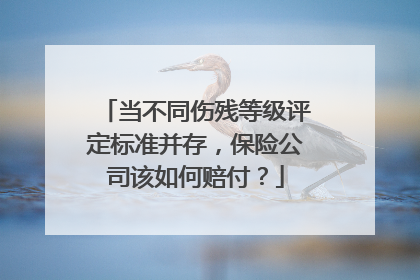 当不同伤残等级评定标准并存，保险公司该如何赔付？