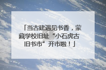 当古建遇见书香，蒙藏学校旧址“小石虎古旧书市”开市啦！