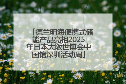 德兰明海便携式储能产品亮相2025年日本大阪世博会中国馆深圳活动周