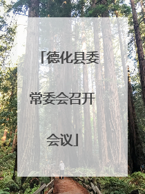 德化县委常委会召开会议