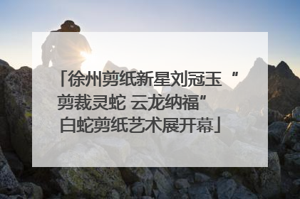 徐州剪纸新星刘冠玉“剪裁灵蛇 云龙纳福” 白蛇剪纸艺术展开幕