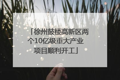 徐州鼓楼高新区两个10亿级重大产业项目顺利开工