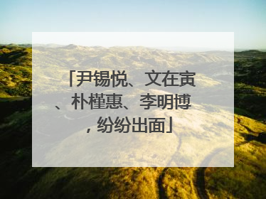 尹锡悦、文在寅、朴槿惠、李明博，纷纷出面