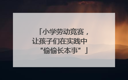 小学劳动竞赛，让孩子们在实践中“偷偷长本事”