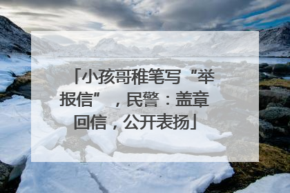 小孩哥稚笔写“举报信”，民警：盖章回信，公开表扬