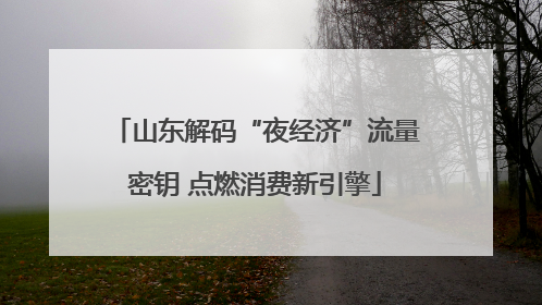山东解码“夜经济”流量密钥 点燃消费新引擎