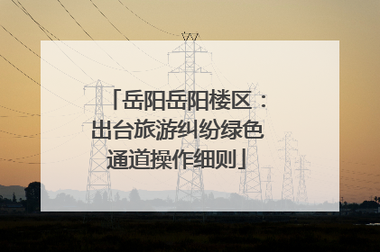 岳阳岳阳楼区：出台旅游纠纷绿色通道操作细则