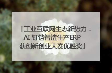 工业互联网生态新势力：AI 钉铛智造生产ERP获创新创业大赛优胜奖