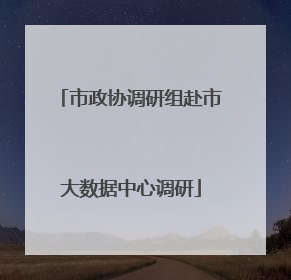 市政协调研组赴市大数据中心调研