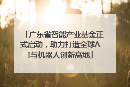 广东省智能产业基金正式启动，助力打造全球AI与机器人创新高地
