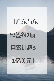 广东与东盟签约7项目累计超31亿美元